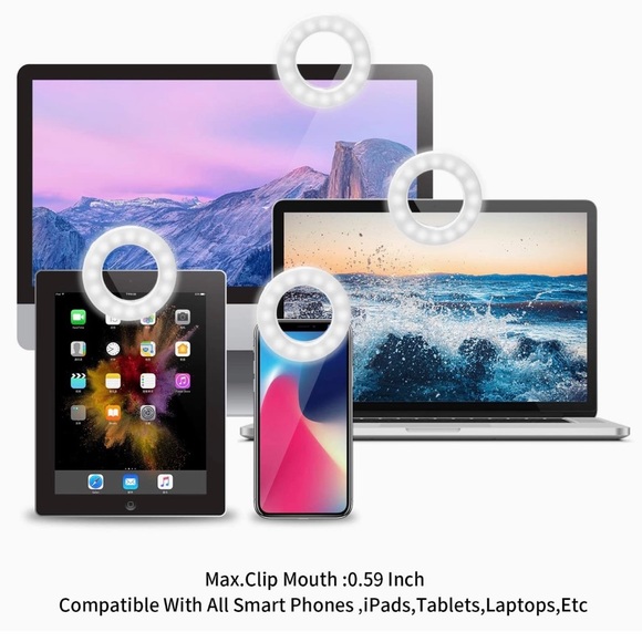 3/$30 - NWT LED Selfi Ring Clip-On Light - Picture 2 of 14